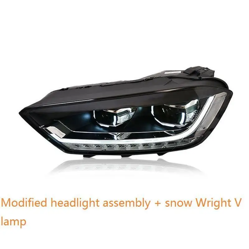 MODEL E Luces Para автомобильные аксессуары Led Drl Автомобильные дневные ходовые фары автомобильные фары в сборе 17 18 для Volkswagen Golf-Sportsvan - Цвет: MODEL E