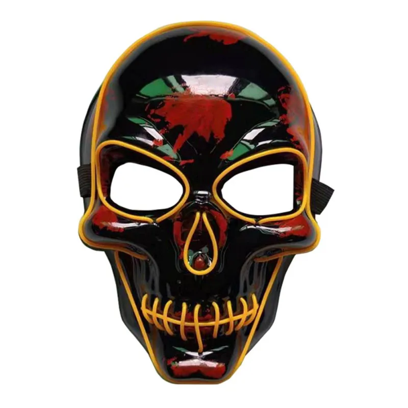 Хэллоуин вечерние маска маскарадные маски неоновая Маскарадная маска светится в темноте тушь для ресниц ужас Маскарадная маска светящаяся маска Очистка