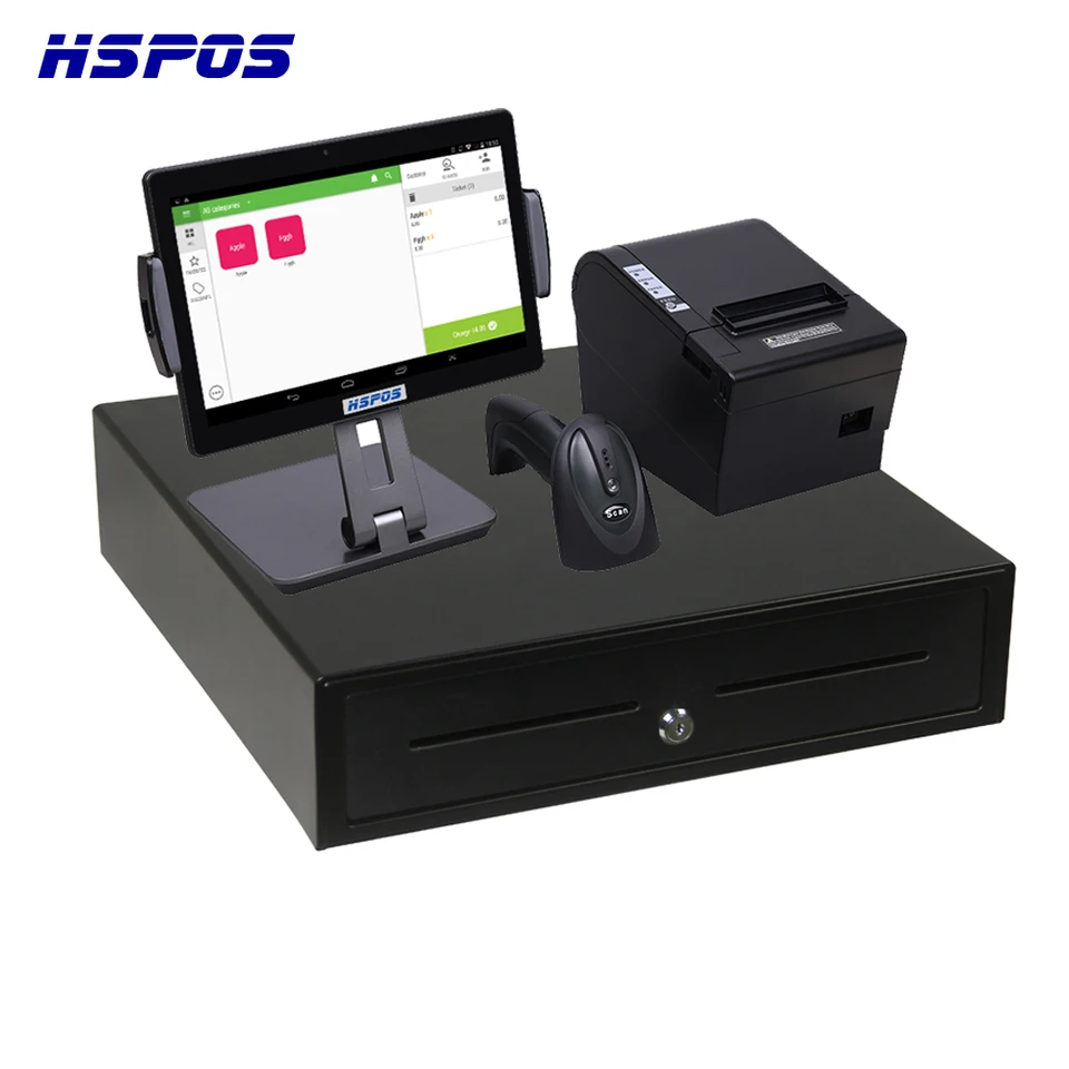 Newest 10 Inch Ipad Cash Register Pos System With Printer Scanner