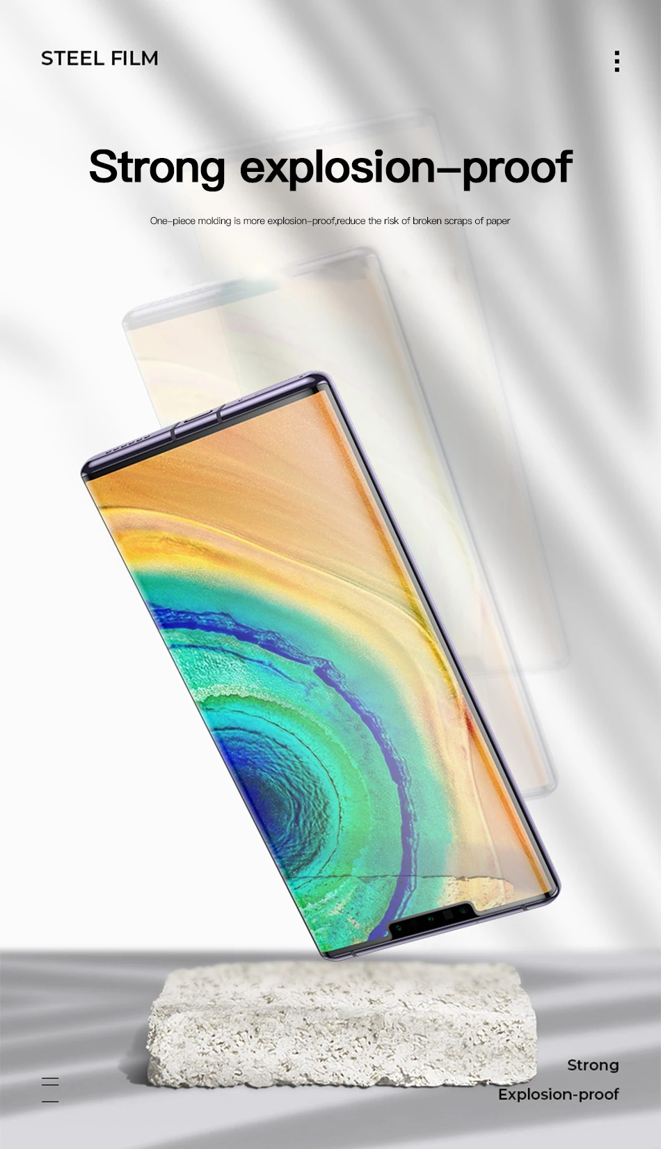 Benks Curved Tempered Glass VPRO Full Coverage For Huawei Mate 30 Full Protector Glass XPRO For Mate 30 Pro HD Transparent Film (8)