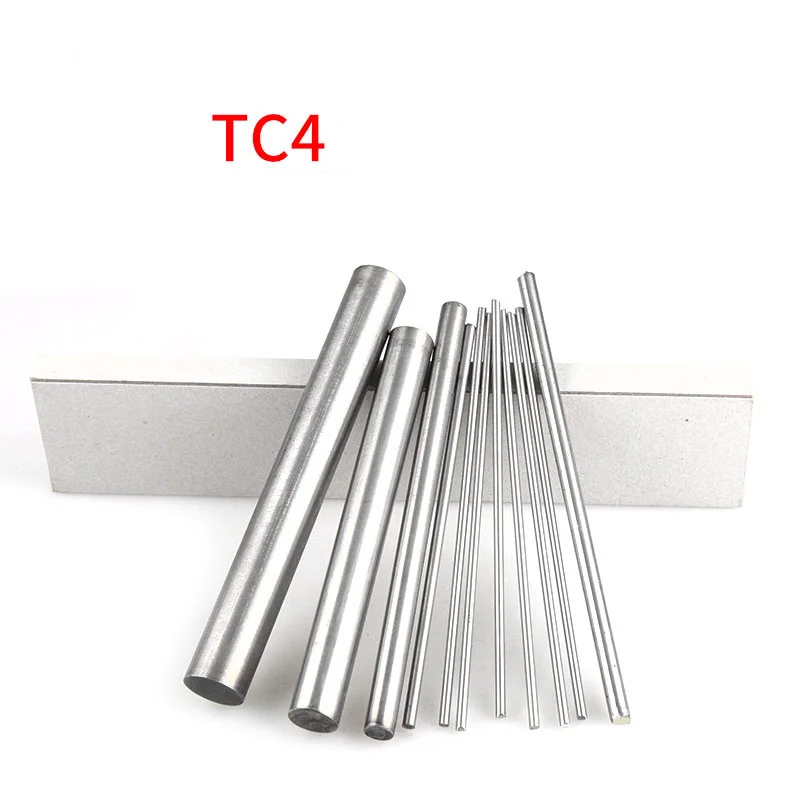 4pc/lot Length 250mm TC4 Titanium Ti Bar Grade GR5 Metal Rod Diameter 1/2/3/4/5/6/7/8/9/10mm for Manufacturing Gas aerospace