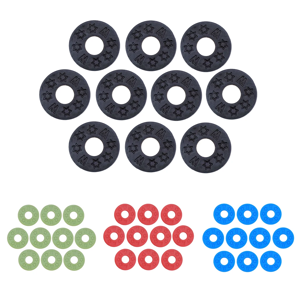 10pcs Guitar Strap Block Rubber Lock Washer Gasket Cushion for Guitar Parts
