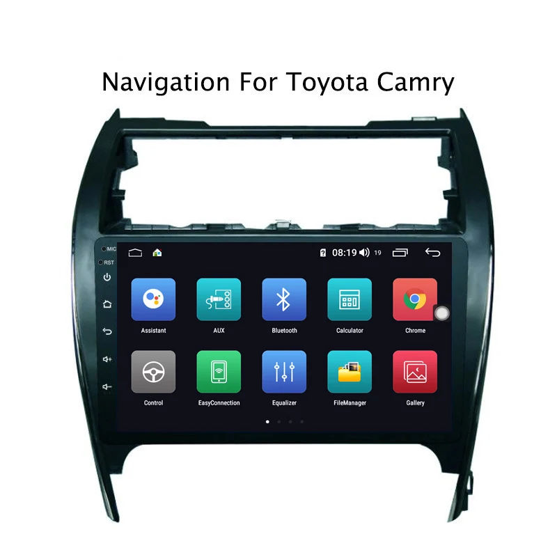 Ectwodvd 10,1 дюймов Andriod 8,1 автомобильный DVD gps для Toyota Camry 2012- Американская версия 4G ram 64G rom CarPlay DSP 4G LTE с wifi
