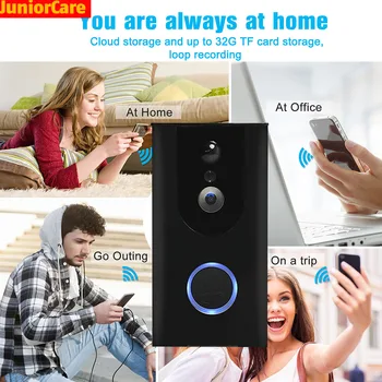 

Smart Life WiFi Doorbell Camera Visual Call Intercom Infrared Night Vision PIR Motion Detection Remote Record Security Monitor