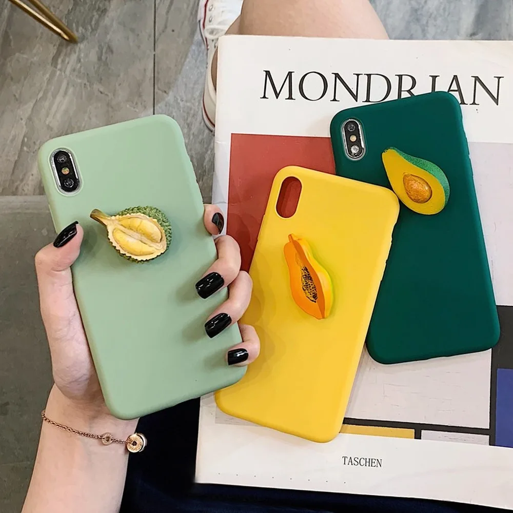 3D фрукты авокадо чехол для телефона Redmi Note 8 Pro Чехол Мягкий силиконовый 7 Coque 5 Plus 6A