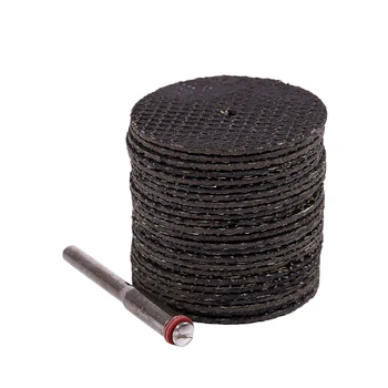 

New 25 PCS 32mm Resin Cutting Wheel Discs Set Kit + 1 Mandrel For Rotary Tool