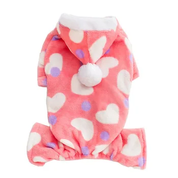 Soft Dog Jumpsuit Autumn Winter Pet Pajamas for Small Puppy Dog Cats Flannel Pet Chihuahua Pug 4-legged Clothes Pet Dog Clothing 6