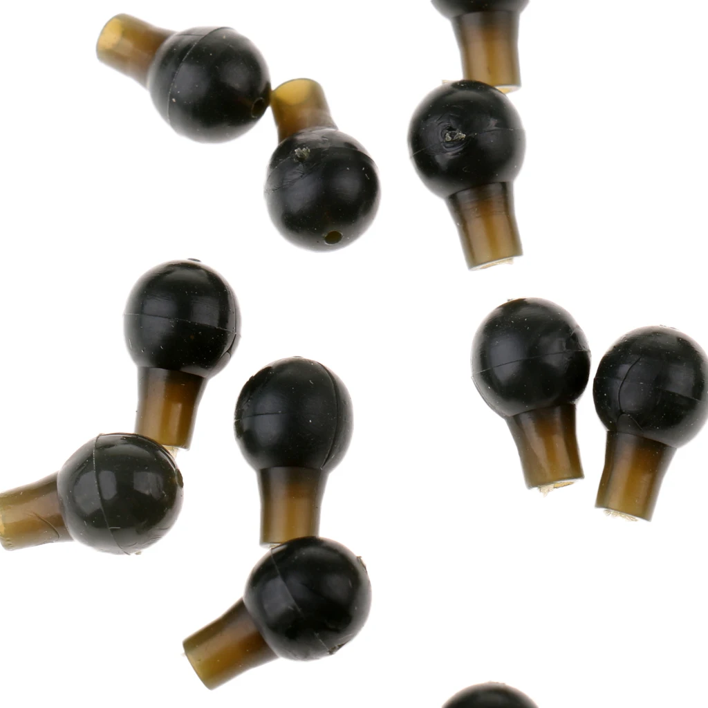 

20 Pieces Fishing Buffer Beads Carp Fishing Rubber Tube Rig Tackle Casing Tube Protect the Knot