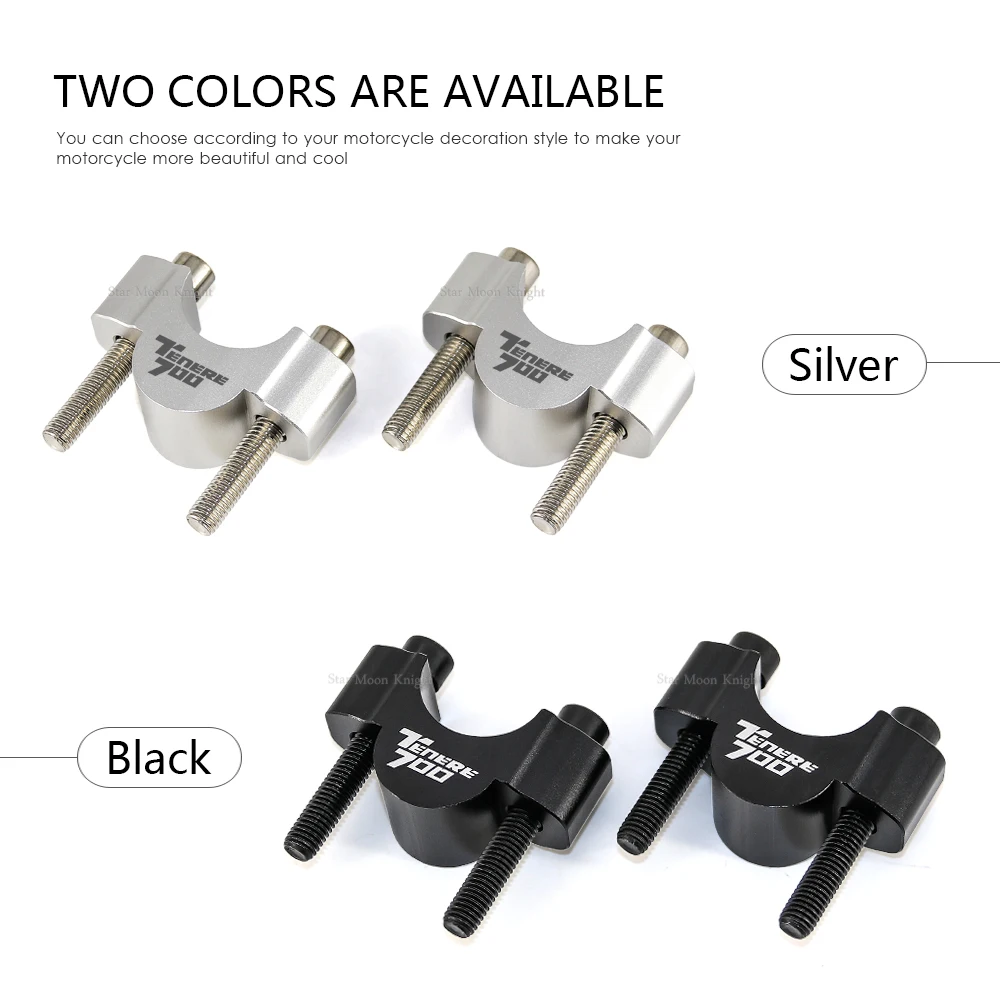 Tenere 700 Compatible de 52 Mm Handlebar Riser Clamp de 28 Mm Barback, Comfort Ed, Diseño