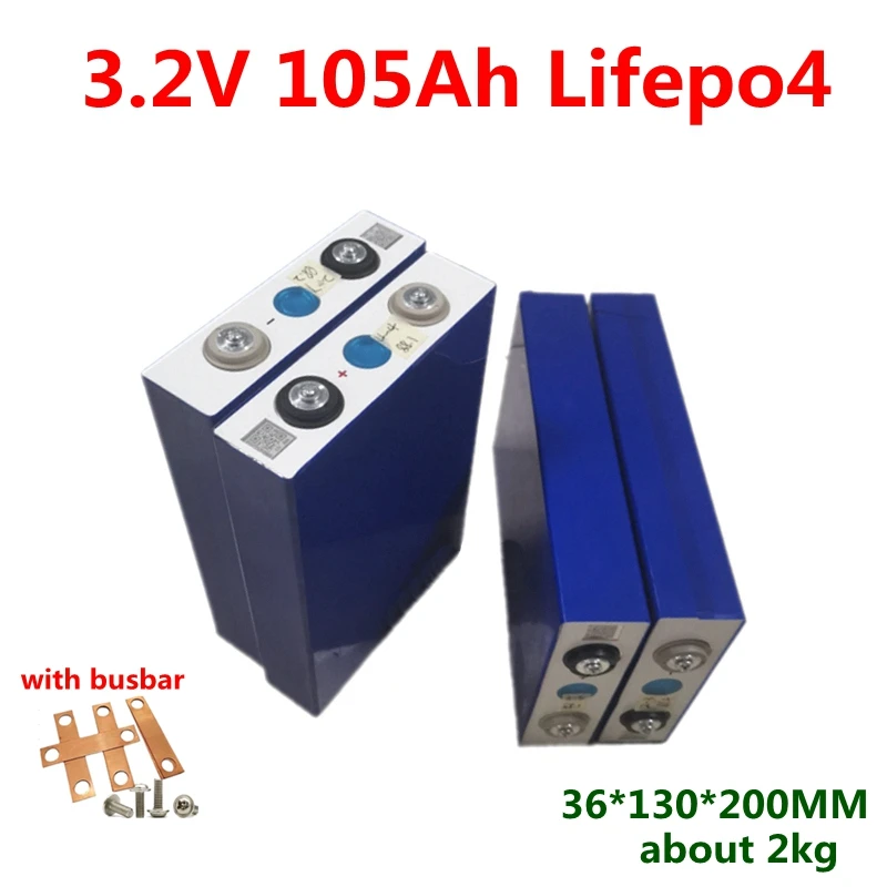 В продаже! 2000 циклов 3 2 V 105Ah lifepo4 батареи не 100ah для 12v 24v RV EV Троллинг двигатель