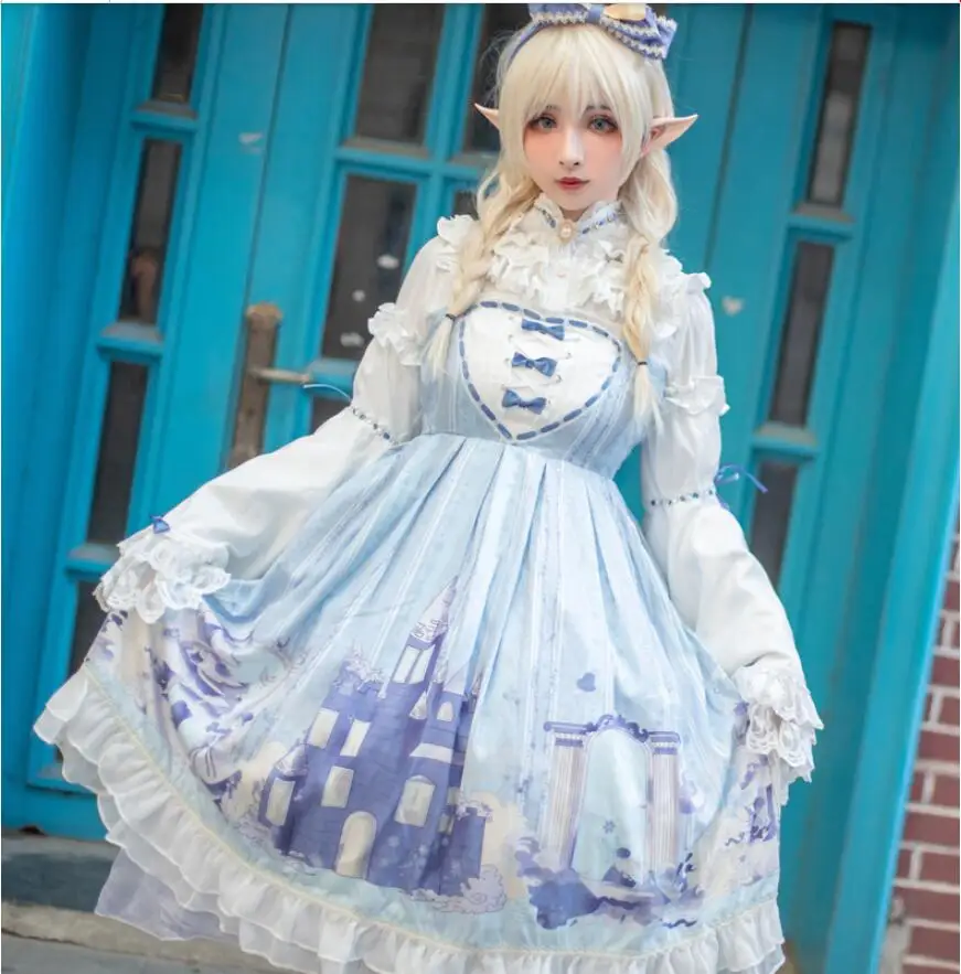 Japanese Vintage Gothic Lolita Dress Cos Princess Sweet Kawaii Dress Loli Tea Party Party Vestidos