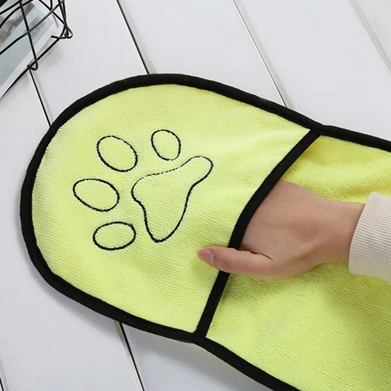 Милое полотенце для собак, мягкое сушильное банное полотенце для собак, кошек, ультра впитывающее полотенце для щенков, банные халаты, чистящие принадлежности#7