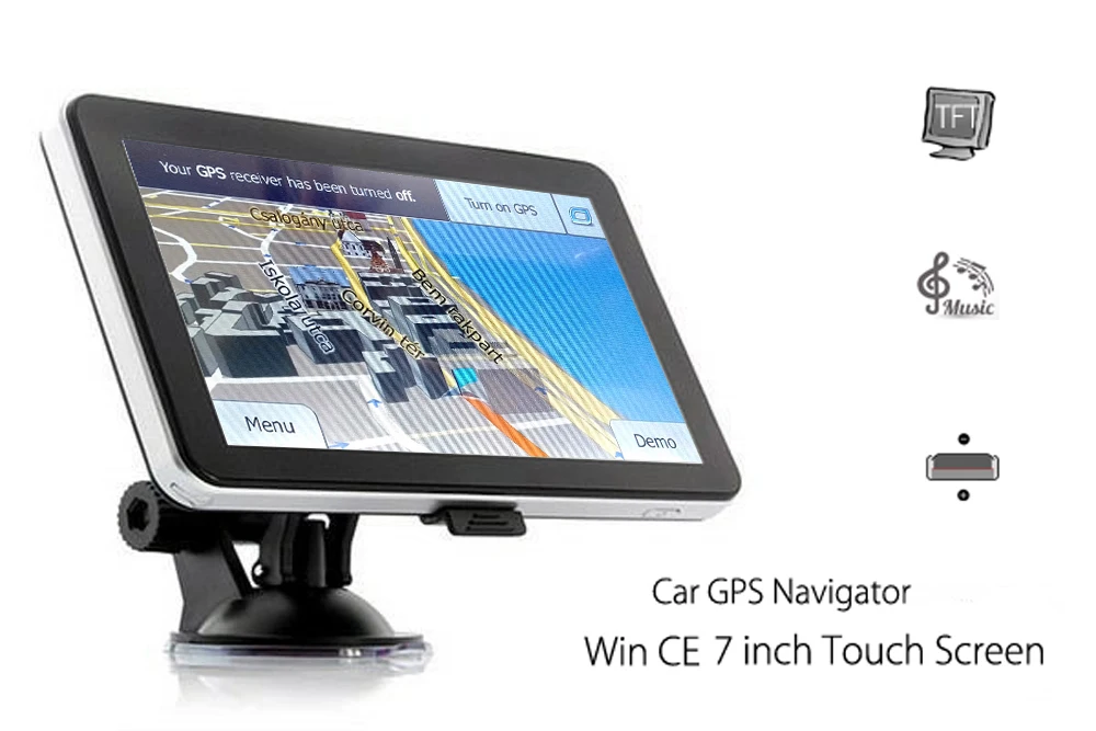 elebest gps navigation 7 inch TouchScreen Gps Navigator Car Vehicle Truck GPS Sat Nav BHT Optional Europe 2019 Maps Free Upgrade truck navigation