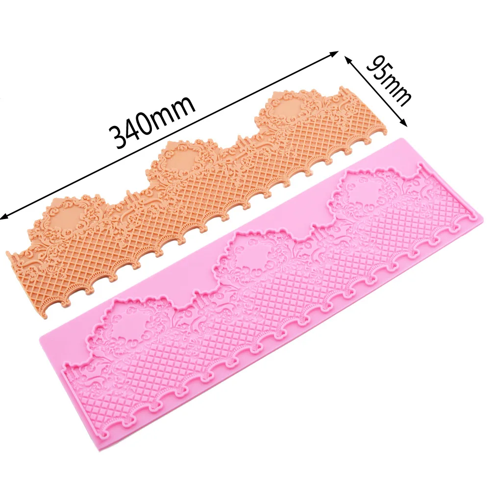 New Thicked Crown Lace Mat Fondant Cake Silicone Mold Cake Decorating Tools Birthday Wedding Decoration DIY Cake Baking Tools