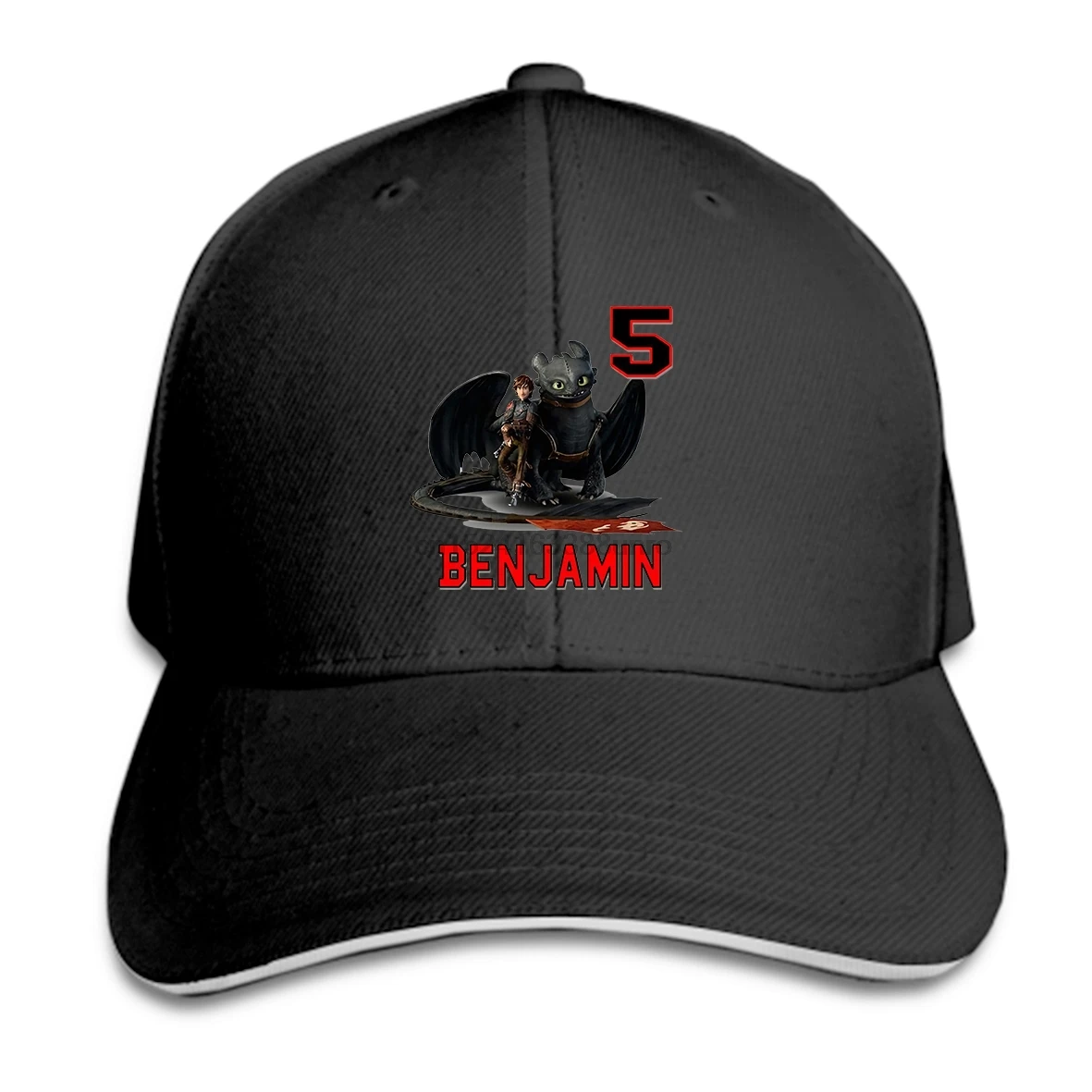 

How To Train Your Dragon Hiccup Toothless Custom Birthday Party - personalized with name and age Baseball cap