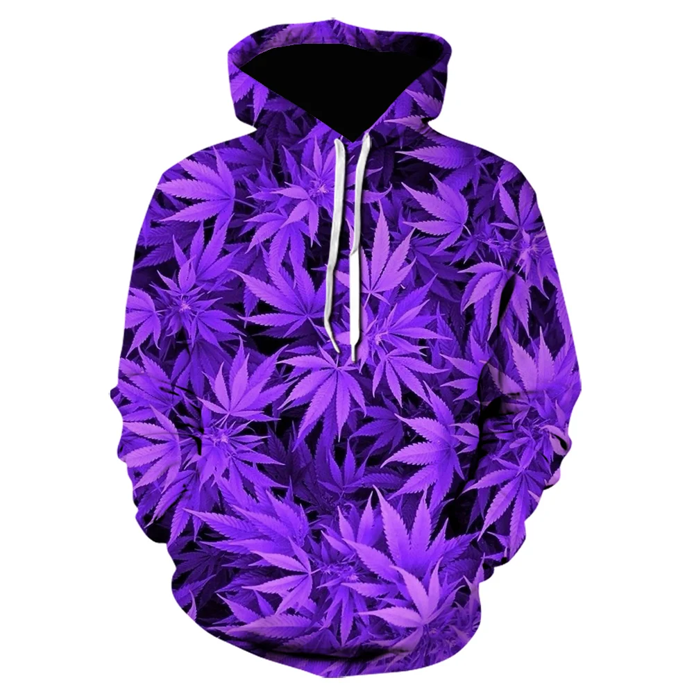 Groene bladeren 3d Prined man hoodie haruku onkruid hoodies Casual mode Sweashir Rozenbloem Pullover Grappige stijl_voghion.com