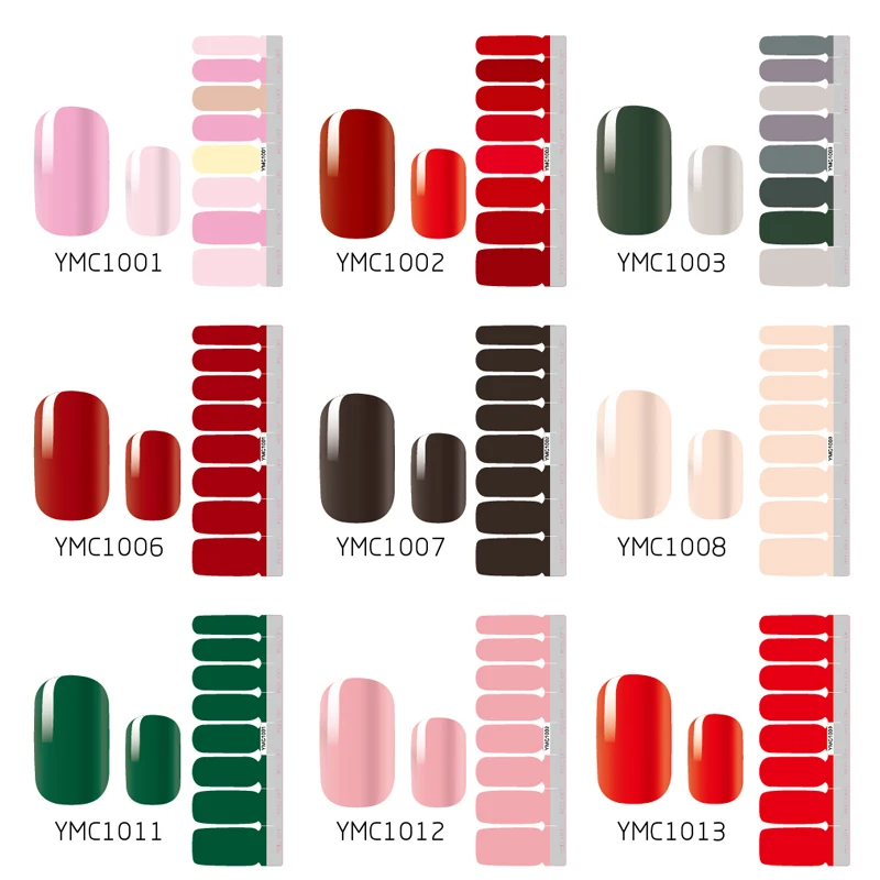 16 советы полное покрытие Обертывания Nail Art Наклейки Лак Sally H самоклеящаяся чистый