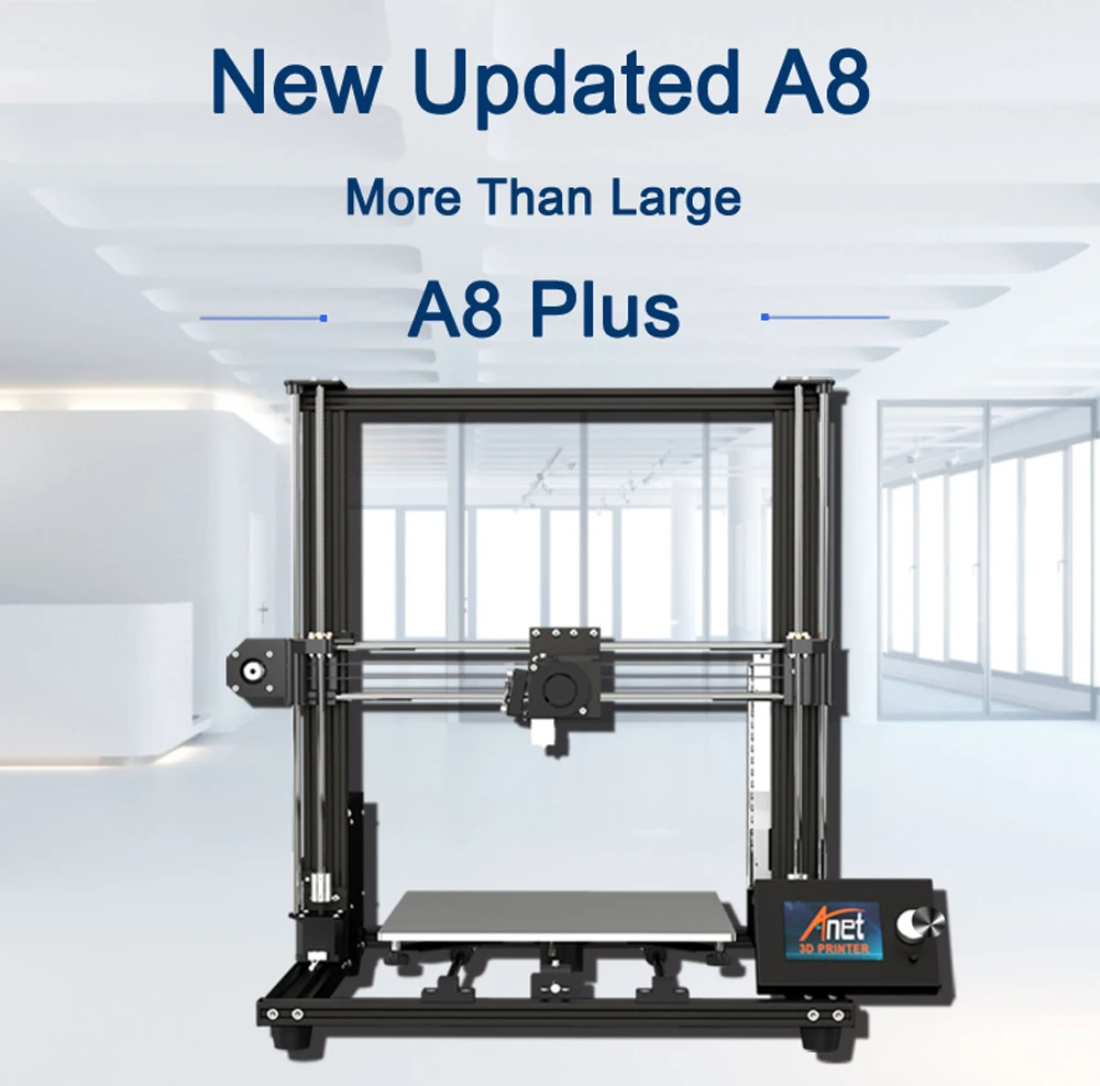 Anet A8 plus FDM 3d priner DIY предварительно собранный Принтер Высокоточный Exturder сопло принтер prusa I3 3d принтер с PLA нитью