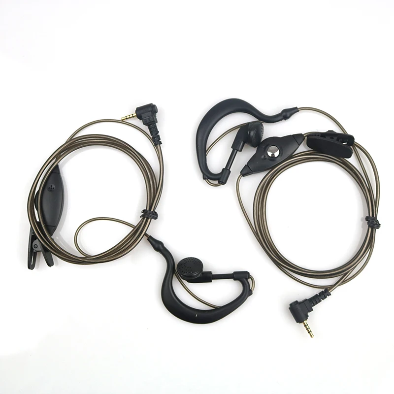 2 Pcs Y Testa 2.5 Millimetri Clip In-Ear Clip-Ear Auricolare 1 Spille Magnetico G Auricolare Mic Walkie Talkie Per Motorola Talkabout Md200Tpr