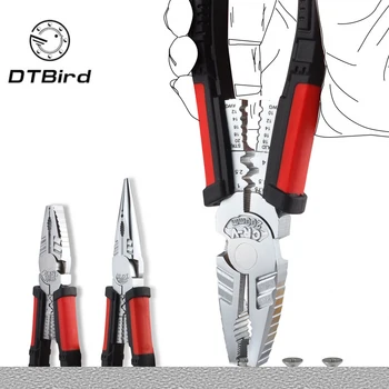 

8'' Professional Tools Multifunction Wire Pliers Set Stripper Crimper Cutter needle nose Nipper Jewelry Tools Diagonal 7 in 1