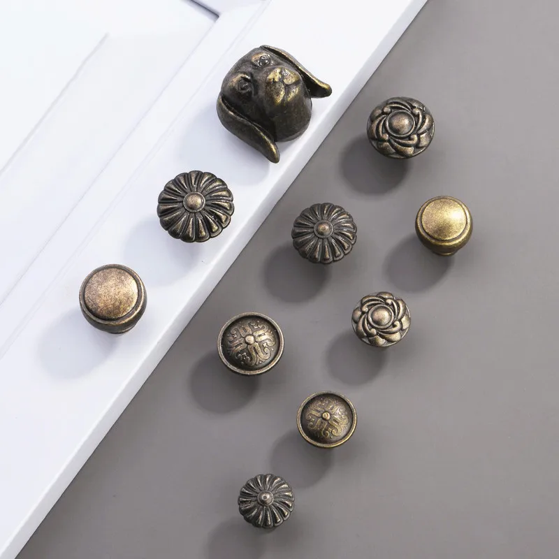 

2PCS Antique Bronze Handles Zinc alloy Pulls for Door Drawer Cabinet Wardrobe Wooden Box Jewelry case Furniture Knobs Hardware