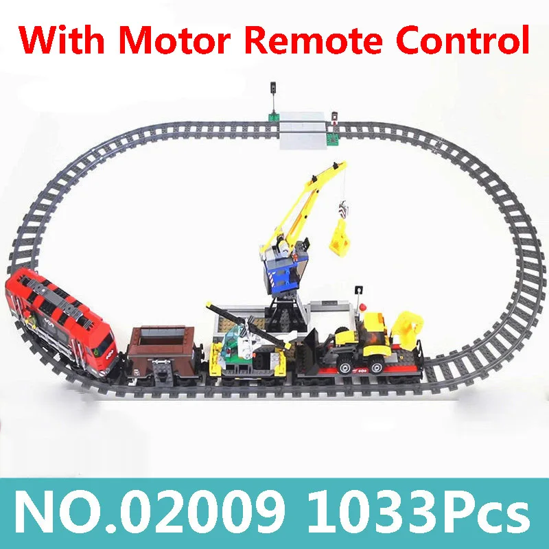 King Bricks 02039 02118 с дистанционным управлением грузовой поезд технологические строительные блоки городской поезд игрушки для детей 60198 Lepinblocks