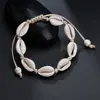 Bohème naturel coquille de mer bracelets porte-bonheur pour femmes hommes été plage de sable à la main chaîne corde chaînes bracelet bijoux à bricoler soi-même