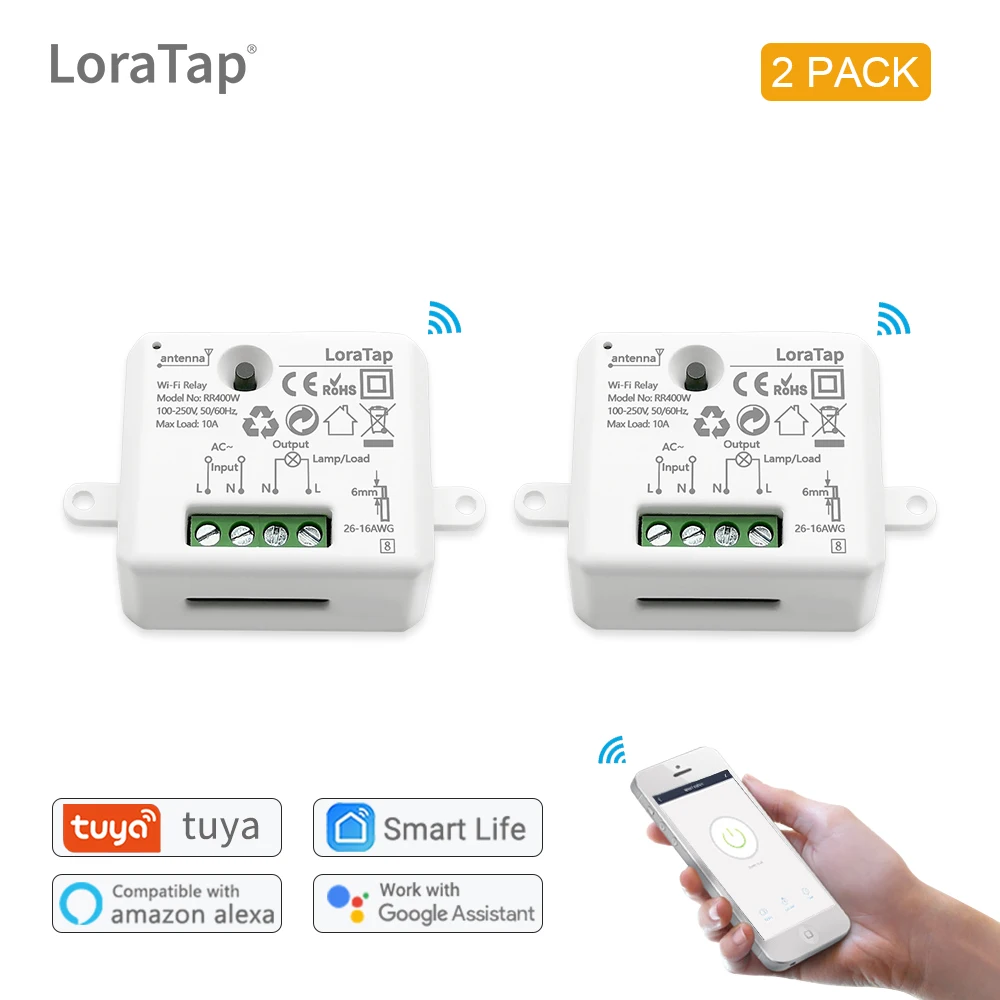 LoraTap Mini DIY Module Wifi Light Switch Wireless APP Remote Control Switch 220V Smart Home Electrical Switches illuminated light switch Wall Switches