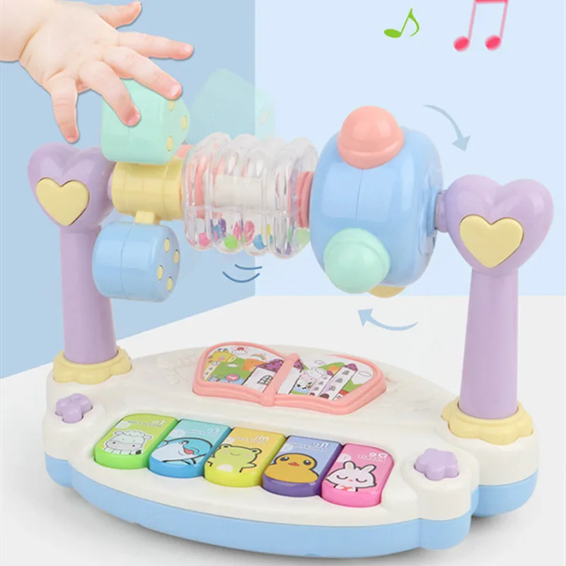 Children Piano Electronic Organ Music Early Education Rotating Hand Pat Toy Puzzle Baby Story Machine | Игрушки и хобби