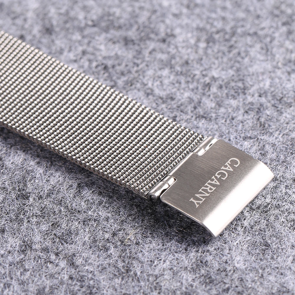 top luxury brand cagarny quartz watch women silver stainless steel mesh band simple style ladies wrist watches waterproof 2019 trendy (3)