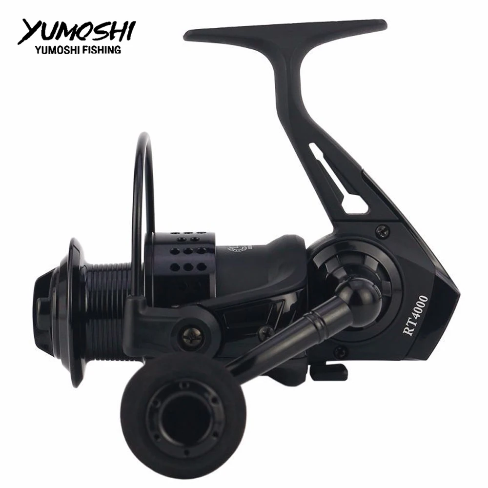 YUMOSHI Рыболовные катушки RT 2000-7000 серии рыболовные полностью металлические катушки 13+ 1BB ЧПУ рокер рыболовное колесо EVA спиннинговая катушка Pesca peche