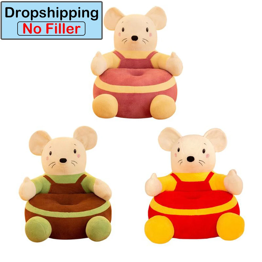 Drop shipping Baby Kids Sofa Seats Support Cover Cute Mouse New Year Feeding Chair for Infant Plush Seat Skin | Мать и ребенок