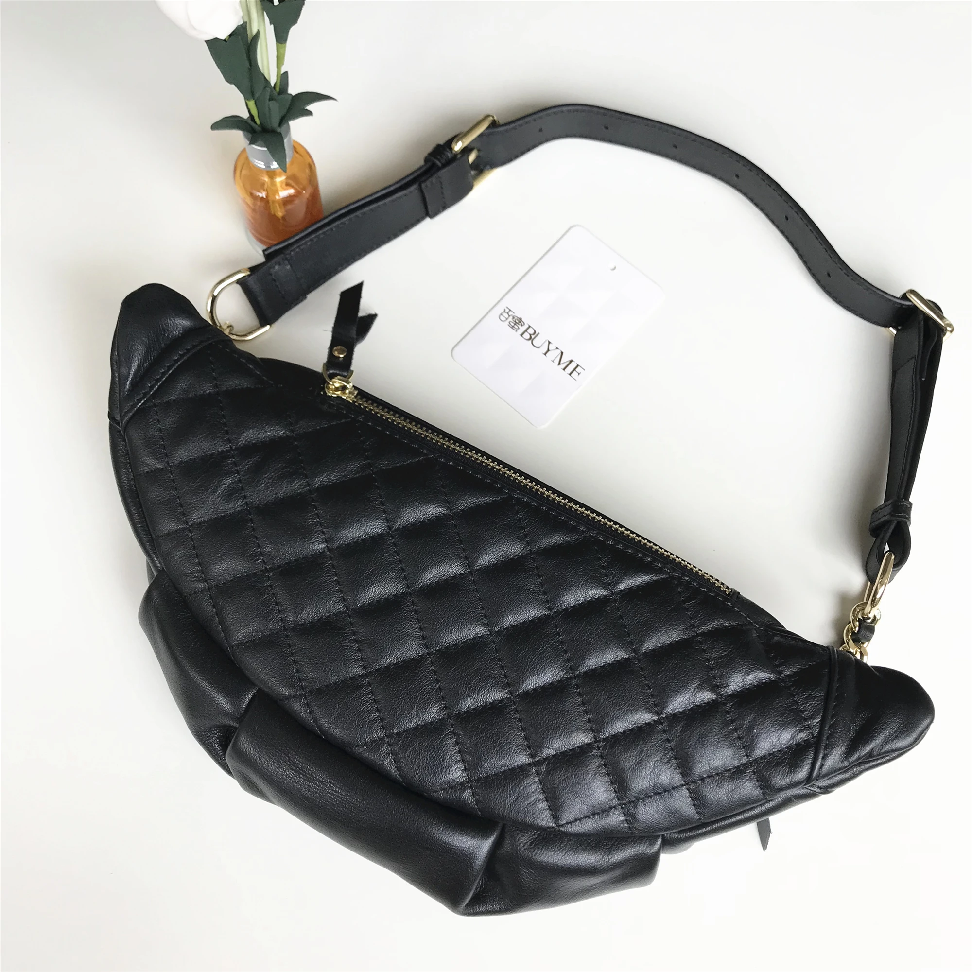 Real Genuine Leather Fanny Packs Chest Waist Bum Belt Bags