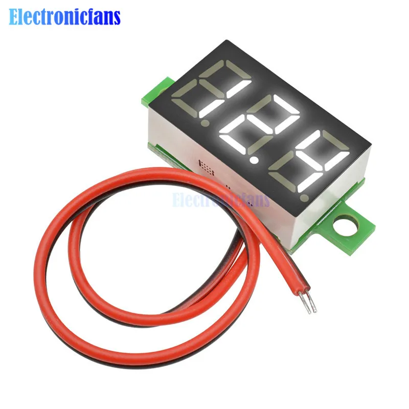 0.36 Inch Mini Digital Led Display Voltmeter White Panel Voltage Meter
