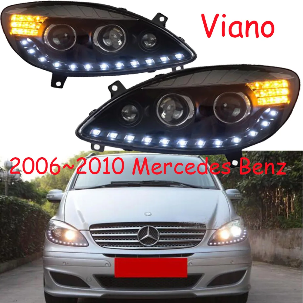 2006~ 2010y автомобильный bupmer головной светильник forMercedes-Benz Viano головной светильник автомобильные аксессуары светодиодный DRL HID ксеноновые противотуманные фары для Viano фары