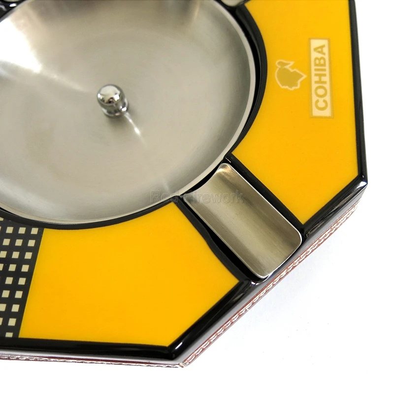 Cohiba, креативная квадратная съемная чаша, противоскользящий резак, 4 сигары, металлический держатель, 4 слота, сигарета, сигары для дома и офиса, пепельница