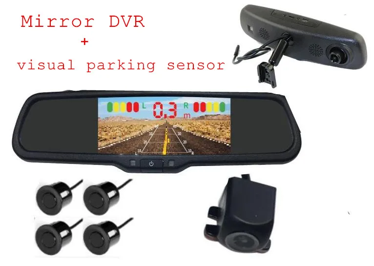 Автомобильный видеорегистратор детектор обзор парковки зеркало dvr цифровой авто