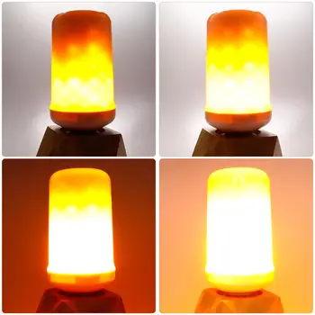 

99LED Flame Lamp 4W E27 85-265V Christmas Holiday Decorative Fire Light Bulbs Displacement Gift of Traditional Natural Gas