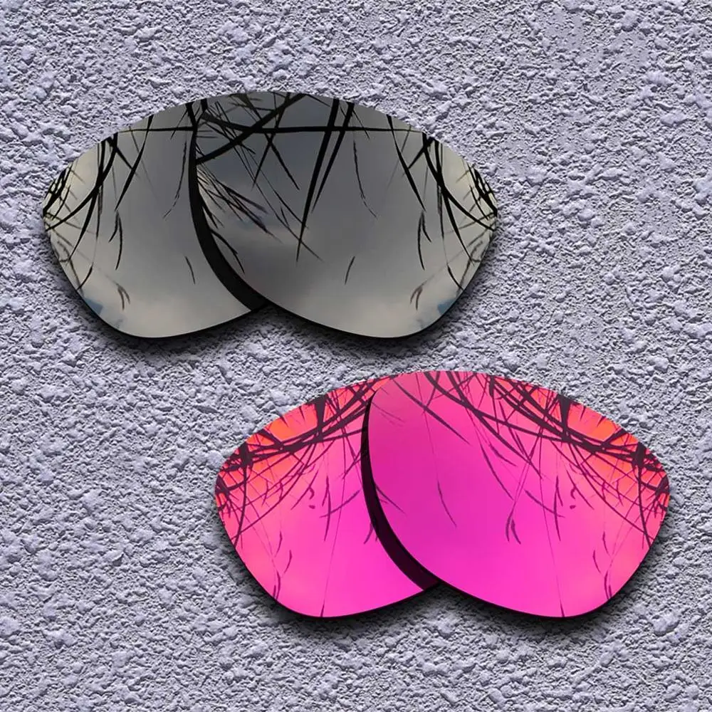 2 пары поляризованных сменных линз для солнцезащитных очков Oakley Frogskins-несколько вариантов - Цвет линз: Black-Purple Red