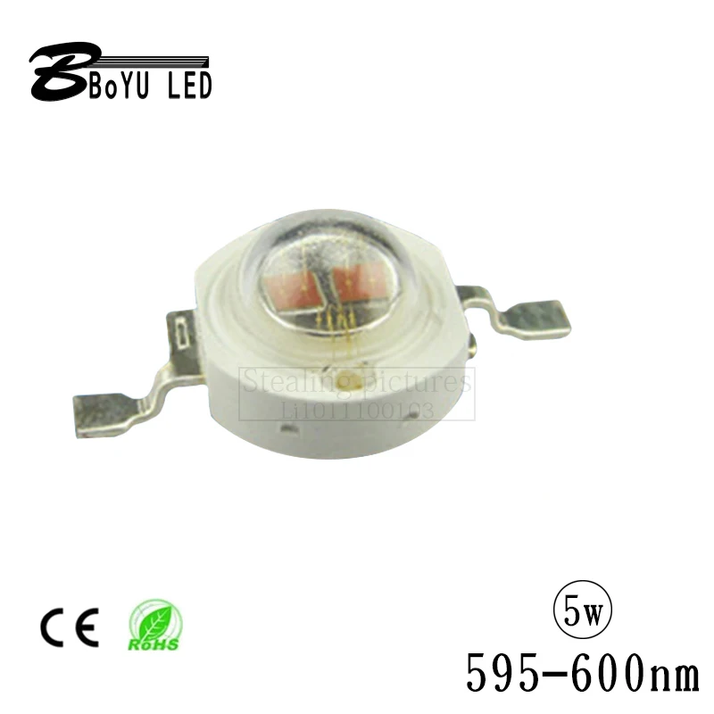 

High-power Cree LED 595-600nm 1W3W5WboyuLED high power yellow light led lamp beads 38mil chip light emitting diode