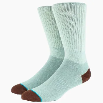 

Men's Teal Block Old School Skate Socks USA Size 9-11, Euro Size 42-44