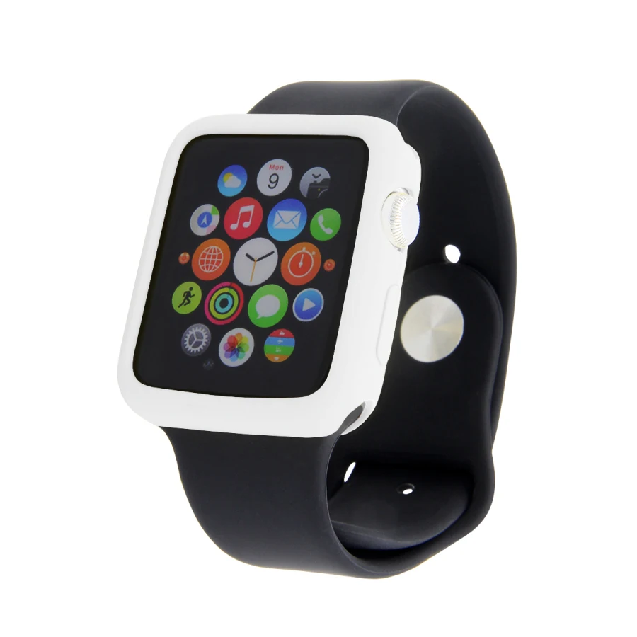 Чехол для Apple Watch Series 3 2 1 38 мм 42 мм мягкий карамельный цвет Силиконовый ТПУ защитный чехол бампер для iWatch 4 5 40 мм 44 мм