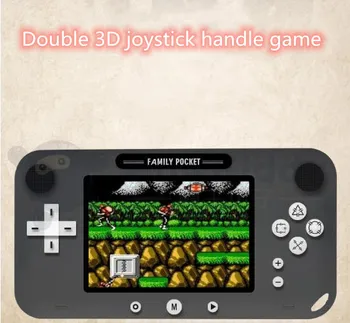 

New arrival Q11 4 inch retro handle game console FC game double joystick support 12 bit for nes game 1000mah power game system