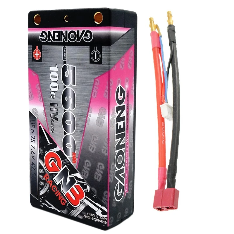 

GNB Gaoneng 5600MAh 7.6 V 100C 2S Lipo Battery T Plug for RC Car