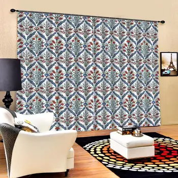 

fresh flower curtains 3D Window Curtain Dinosaur print Luxury Blackout For Living Room stereoscopic curtains