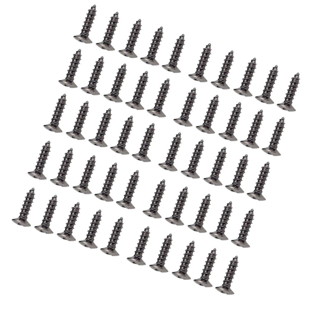 50 Pack Guitar Bass Pickguard Screws for  ST Squier SQ Guitar Parts