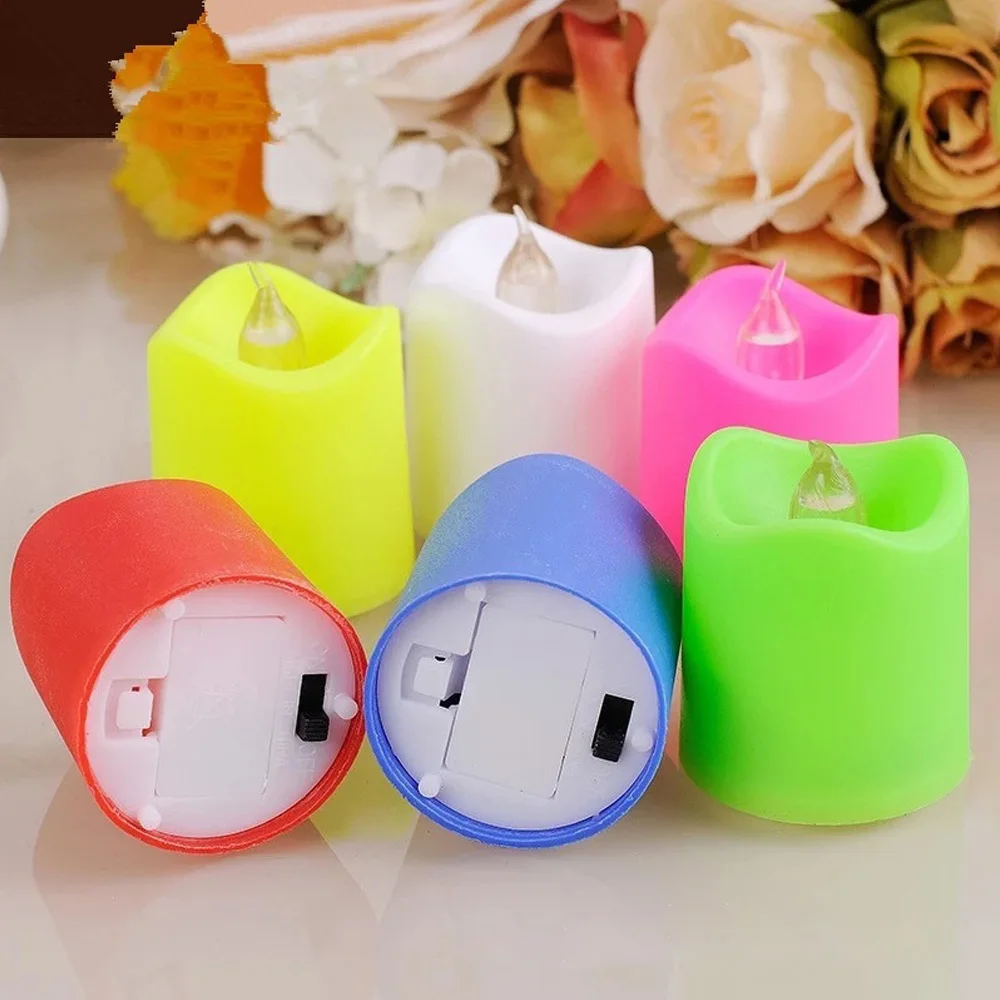 Свеча светильник светодиодная лампа чайный день рождения бездымный Свадебный