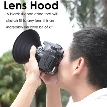 

Outdoor Traveling Tackle Hood Practical Wide Scope of Application Silicone Photos Videos Image Recording Camera Lens Hood