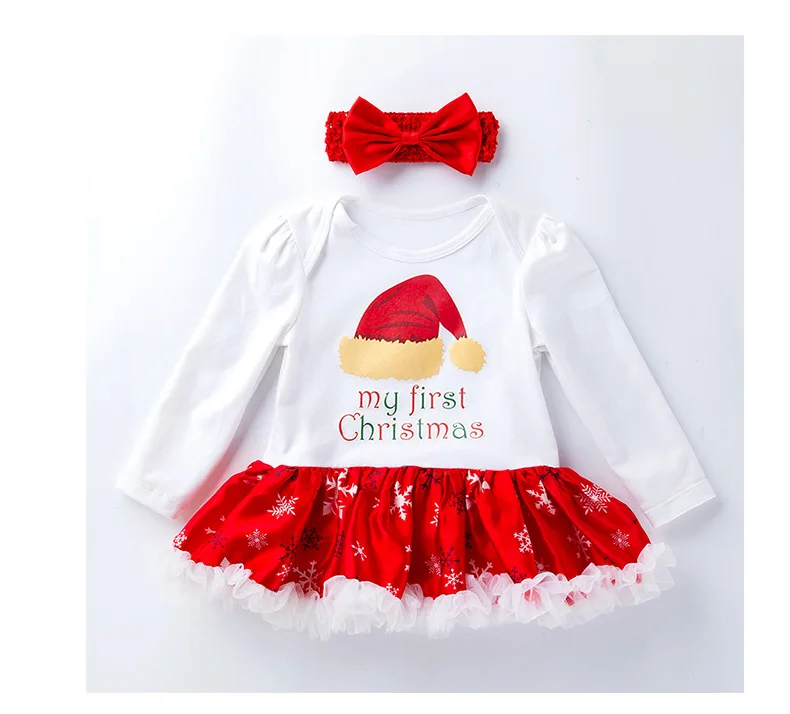 Рождественские боди Одежда для новорожденных девочек с длинным рукавом Детские олень ползунки Детский комбинезон наряд Рождественская праздничная одежда для малышей