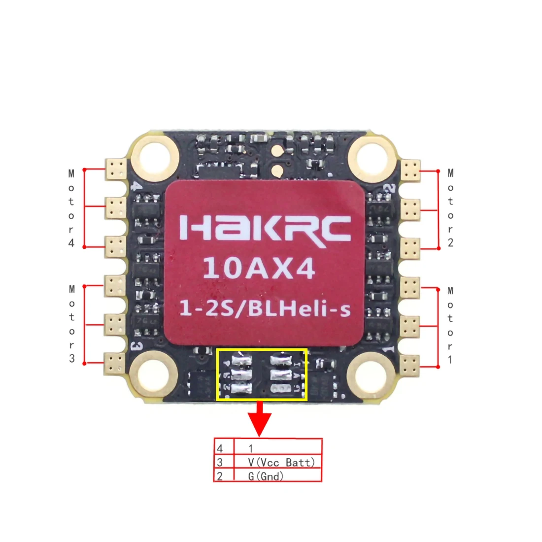 HAKRC HK10AX4 BLHeli_S 10A 1-2S 4 в 1 Dshot600 ESC для RC FPV гоночный Дрон модели Мультикоптер рама мотор